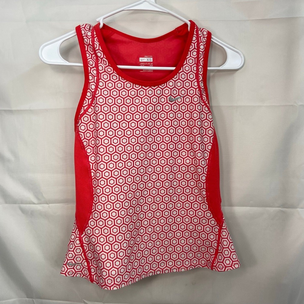 Nike women's coral racerback fit dry built in bra‎ stretch active athletic tank